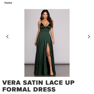 VERA SATIN LACE UP FORMAL DRESS